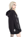 Shelly d´Inferno in black Unisex Basic Hoodie with white logo and custom hood